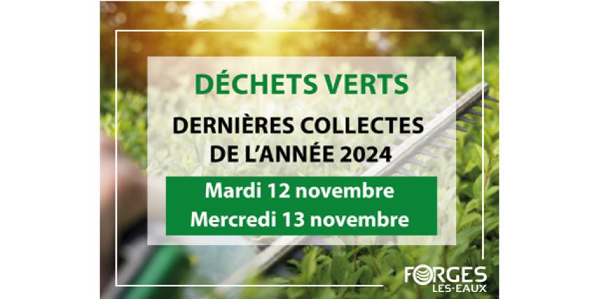 Dechets Verts - Dernières collectes de l'année 2024